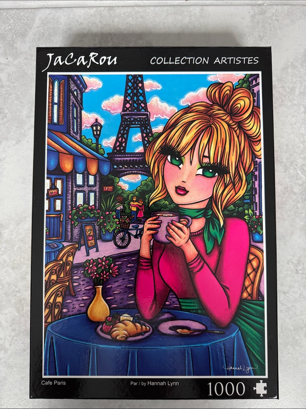 Cafe Paris Jigsaw Puzzle - Pink & Green - 1000 Piece